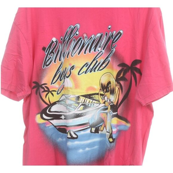 Billionaire Boys Club XL Memories Knit Short Sleeve T-Shirt Raspberry Sorbet - Picture 2 of 5